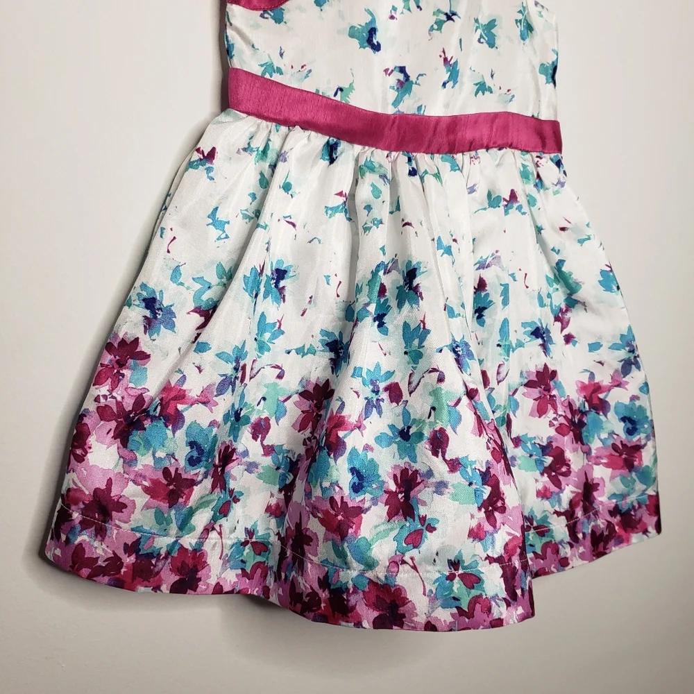 Dressed Up by Gymboree 2T Toddler Girl Floral Rosette Party Formal Dress